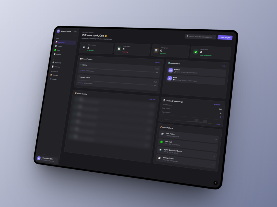 Mission Control Dashboard